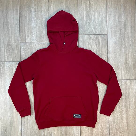 Abercrombie Kids Red Hoodie Youth XL 15/16 Pullover Kangaroo Pocket Sweatshirt - Picture 1 of 9